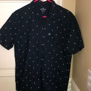 Hollister palm tree button up shirt